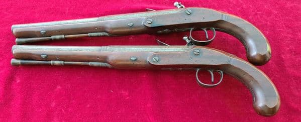 A fine pair of flintlock Duelling pistols by Twigg London. Circa 1790-1810. FOR SALE. Ref 3589